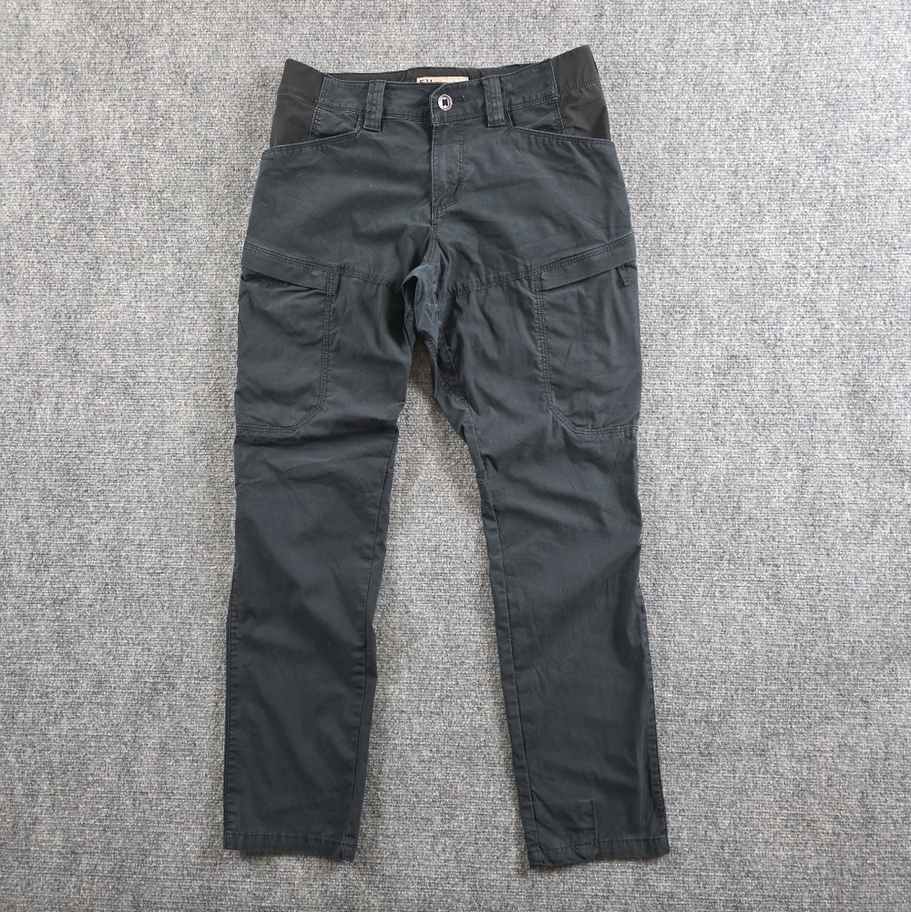 5.11 TACTICAL SPIRE PANT 72% COTTON NYLON POPLIN BLACK 8-POCKET TECH